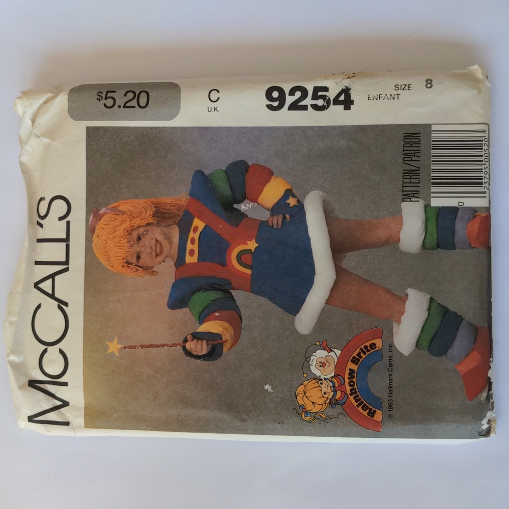 McCall's 9254 Rainbow Brite costume sewing pattern